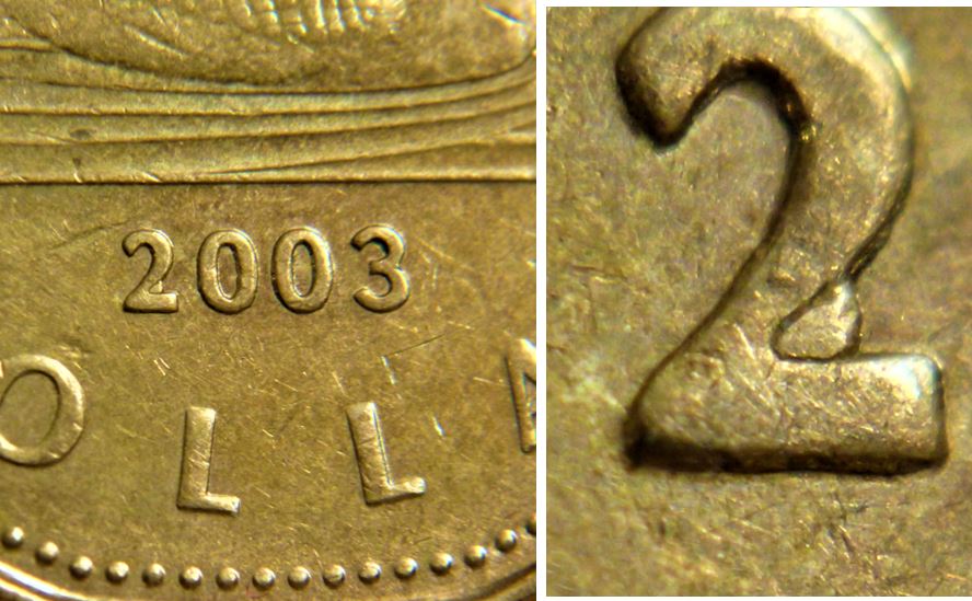 1 dollar 2003-Éclat coin dans le 2.1.JPG