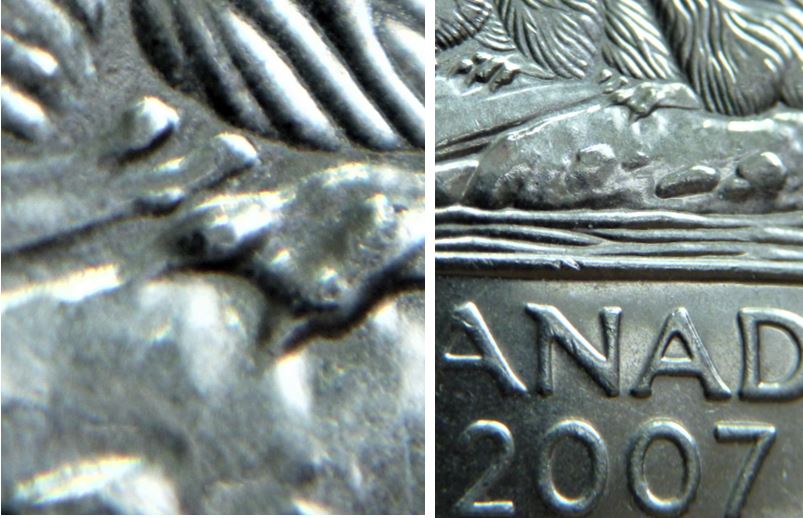 5 Cents 2007-Griffe additionnel-Éclat coin type 3.JPG