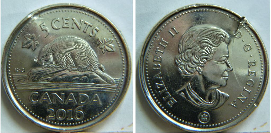 5 Cents 2016-Encavure sous le D de D.g regina-1.JPG