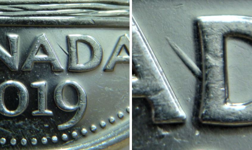 5 Cents 2019-Dommage du coin après le Dde canaDa-3.JPG