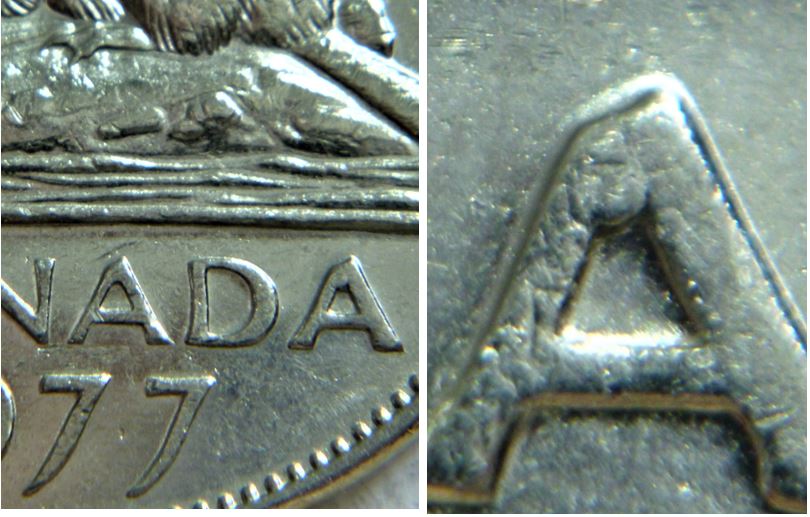 5 Cents 1977-Éclat coin sur dernier A.JPG