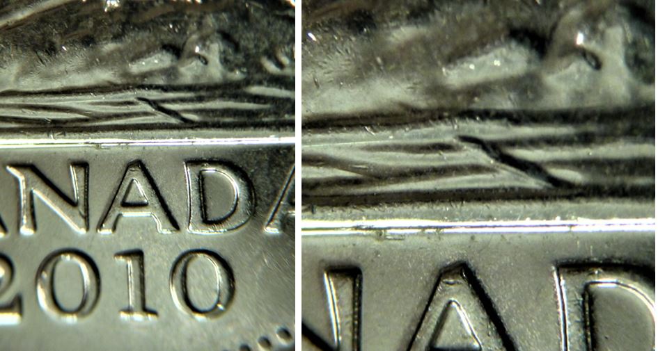 5 Cents 2010-Vague diagonal en extra-Dommage du coin-2.JPG