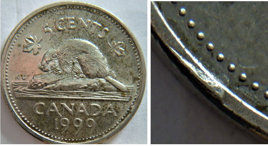 5 Cents 1999-Coin brisé coté avers-1.JPG