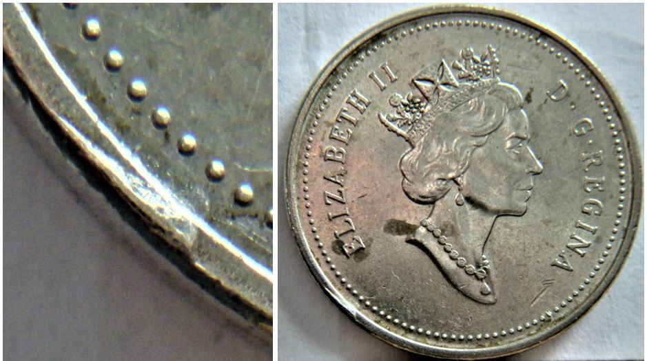 5 Cents 1999-Coin brisé coté avers-2.JPG