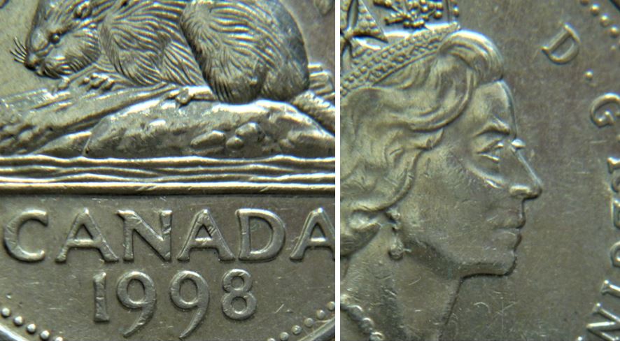 5 Cents 1998-Éclat coin sur le nez =1.JPG