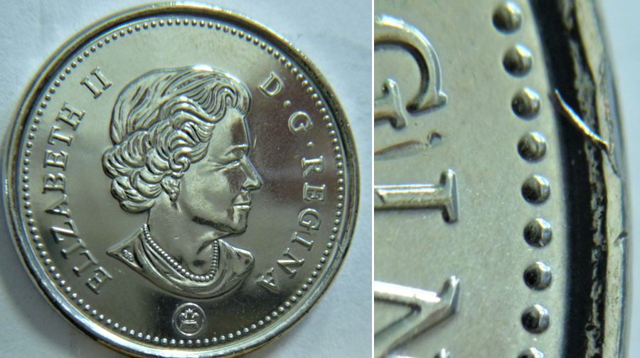 5 Cents 2019-Légé surplus métal presque coupé-2.JPG