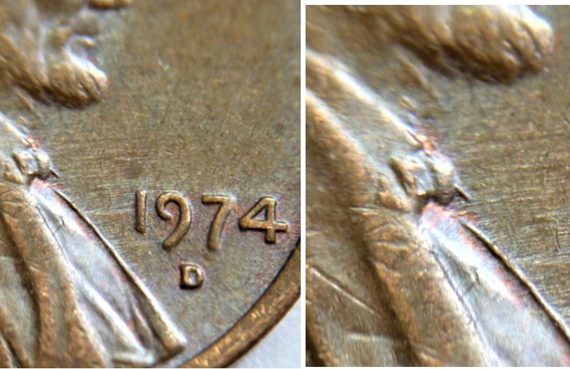 1 Cent 1974-USA-Éclat du coin au moeu papillion-1.JPG