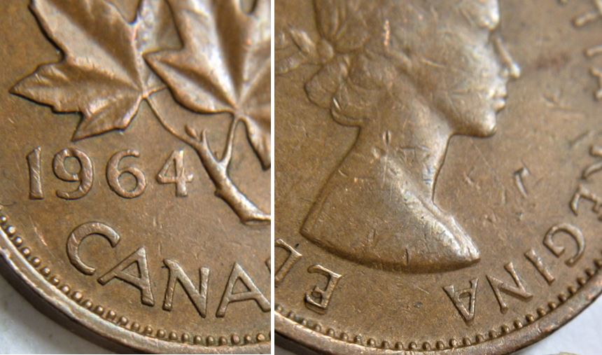 1 Cent 1964-Double GINA E de reGINA Elizabeth- Coin décalé-1.JPG