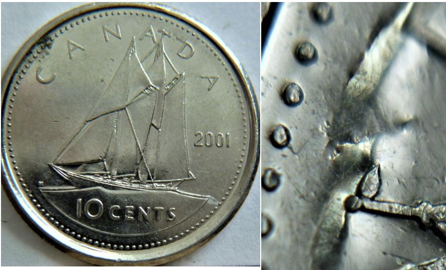 10 Cents 2001-Défaut du flan sous le trapeau-1.JPG