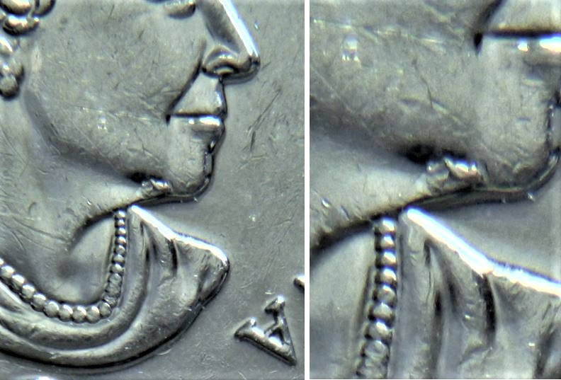 10 Cents 2015-Éclat du coin sous le menton de effigie-2.JPG