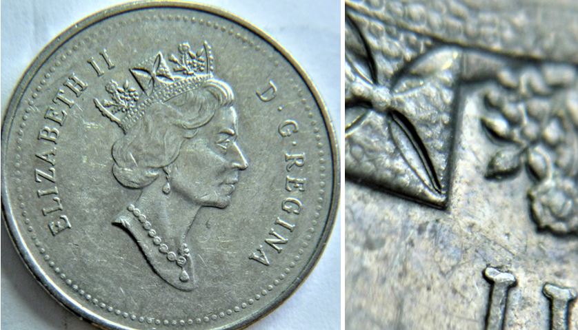 5 Cents 1999-Double avers-Coin décale-2.JPG