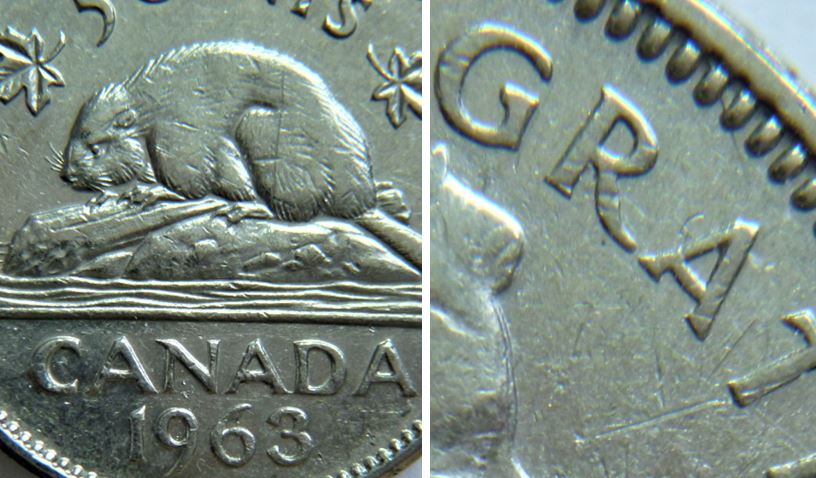 5 Cents 1963-Double front de effigie+dommage du coin au dessus de R de GRAtia-1.JPG