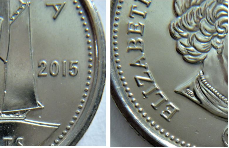 10 Cents 2015-Éclat du coin a la tête du I de elIzabeth-1.JPG