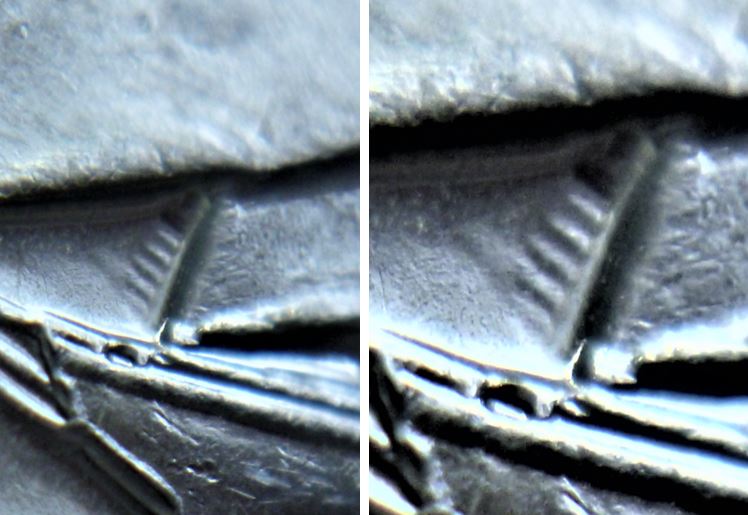 10 Cents 2005- Dommage de coin sous la première voile-2.JPG