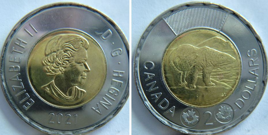 2 Dollar 2021-Coin fendillé au menton de effigie+Dépôt de métal 3h a 9h au revers-1.JPG