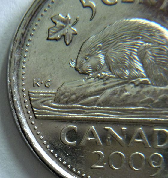 5 Cents 2009-Surplus métal replier,5.JPG
