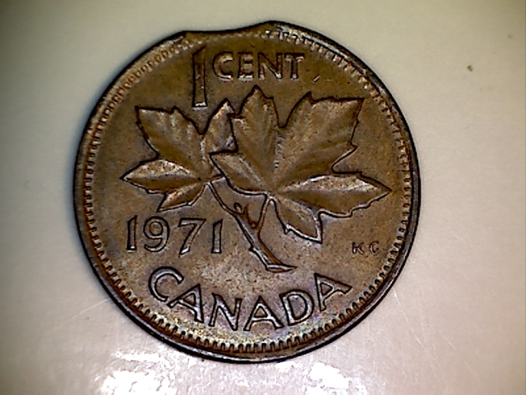 1 CENT 1971 Flan coupé et double dos JD192D Revers.jpg