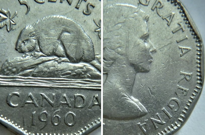 5 Cents 1960-Coin fendillé au E de rEgina-1.JPG