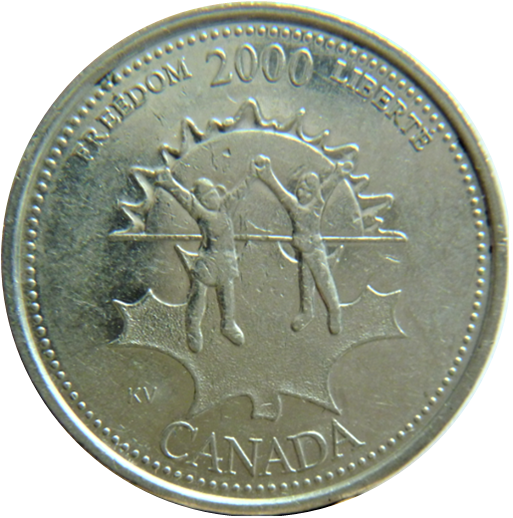 25 Cents 2000 Novembre-Liberté-Éclat coin entre les rayons du soleil-1.png