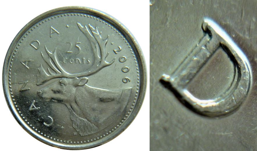 25 Cents 2006-Double  D G RE+perles-Coin décalé-1.JPG