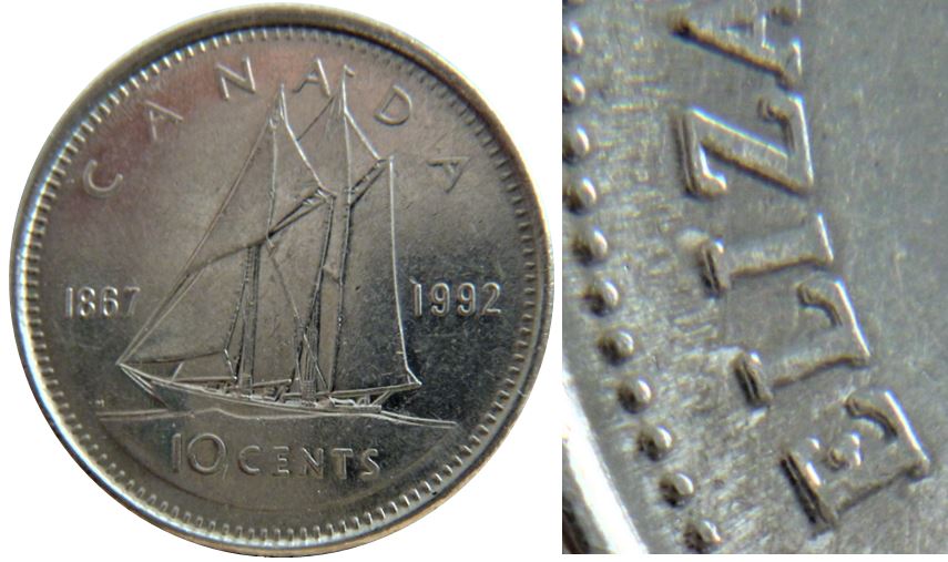 10 Cents 1992-Double lettrage coté avers-Coin dététioré-1.JPG