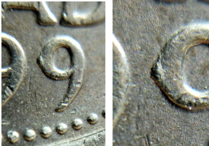 5 Cents 1999- Éclat de coin sur le dernier 9-2.JPG