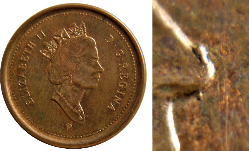 1 Cent 2003p-Éclat coin sur le nez de effigie-2.JPG