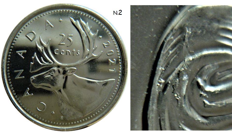 25 Cents 2021-Accumulation excessif sur la tête de effigie,3.JPG