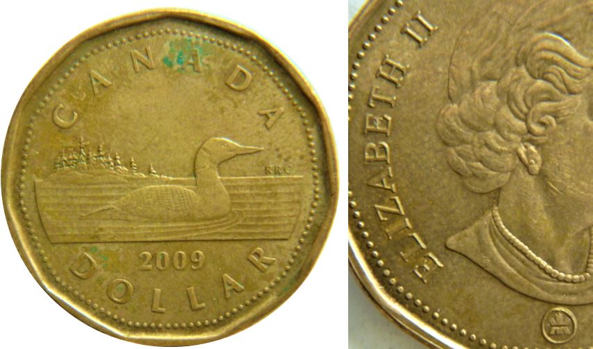 1 Dollar 2009-Doublage d'éjection ELIAZBETH I I et le logo-1.JPG