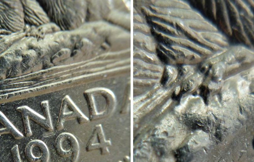 5 Cents 1994-Griffe extra-Éclat coin patte arrière-,1.JPG