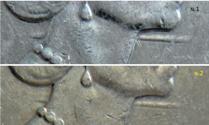 5 Cents 1996-Dommage du coin à travers le cou-Accumulation devant les yeux-4.JPG