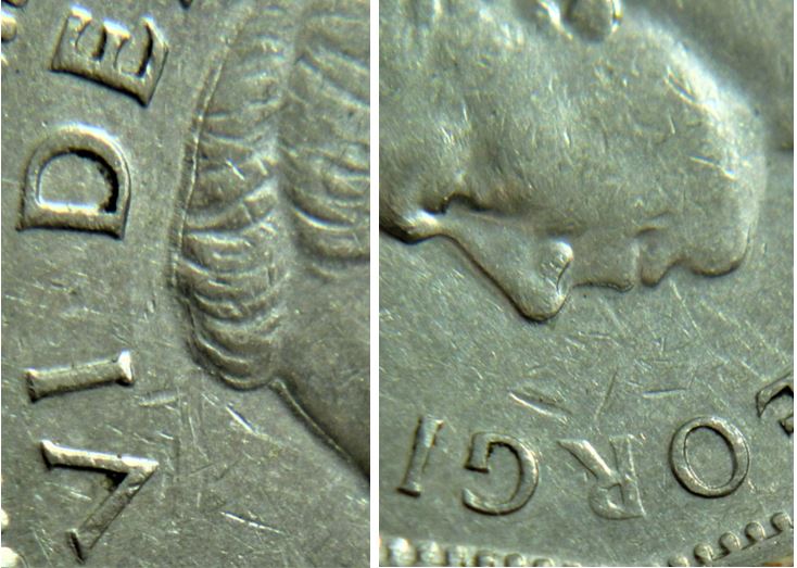 5 Cents 1951Comm.-Grosse date-Double avers-Le R de geoRgivs obturé-4.JPG