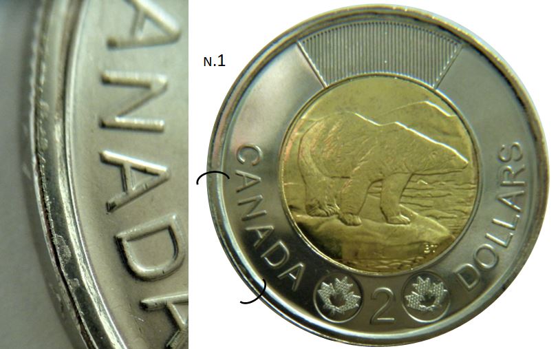 2 Dollar 2022-Dépôt métal sur listel sous ANAD-Coin fendille base de effigie-2.JPG