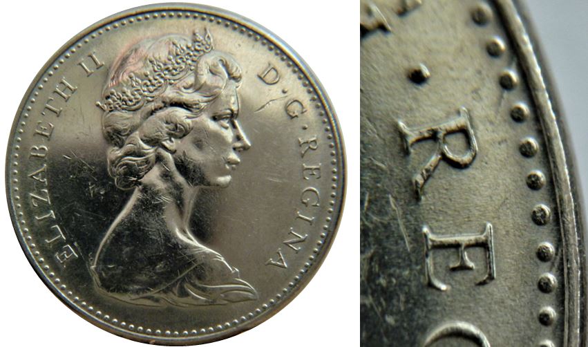 5 Cents 1967-Dommage du coin au dessus RE de REgina-2.JPG