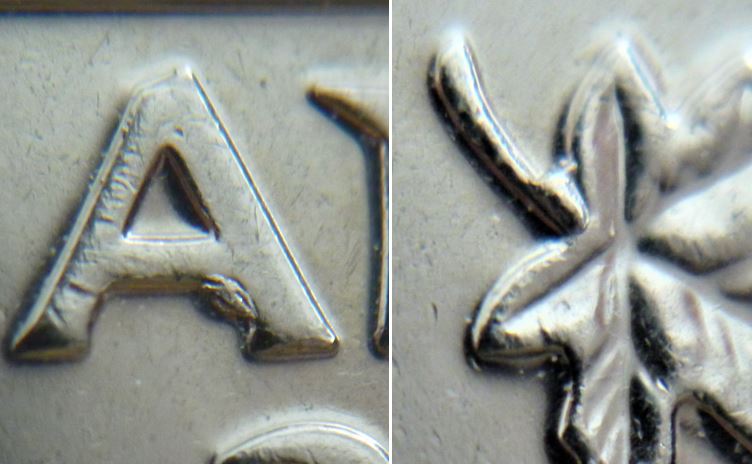 5 Cents 2018-Éclat coin sous A de cAnada+tige feuille droite-,2.JPG