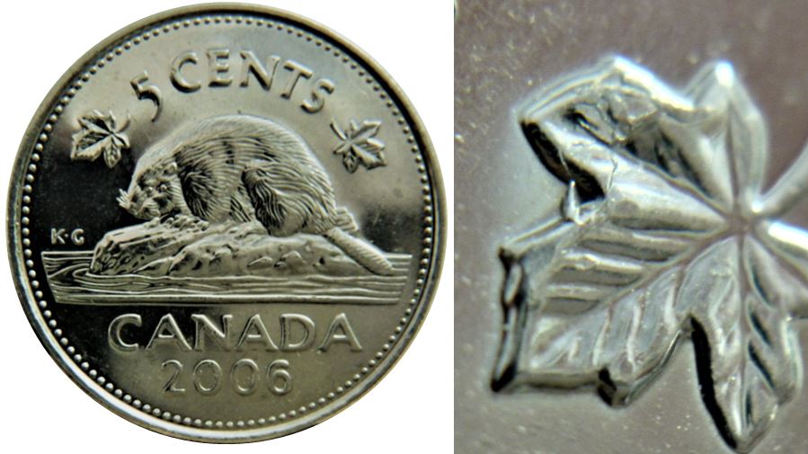5 cents 2006 - Accumulation sur feuille gauche-,1.JPG