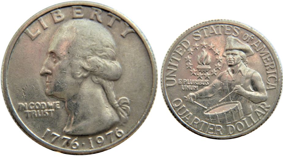 25 Cents USA-1776-1976 - Du Bicentenaire-Double date 1776-1976-1.JPG