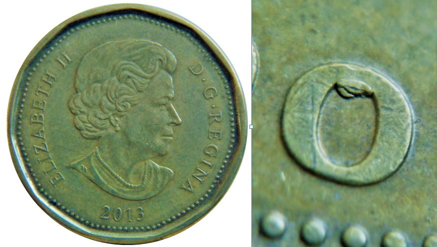 1 Dollar 2013-Éclat coin dans le O de dOllar-1.JPG