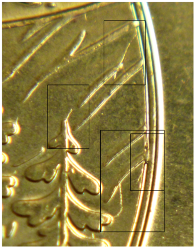 1 Dollar 2021 Klondike Couleur-Éclat coin et coin fendillé-5.png