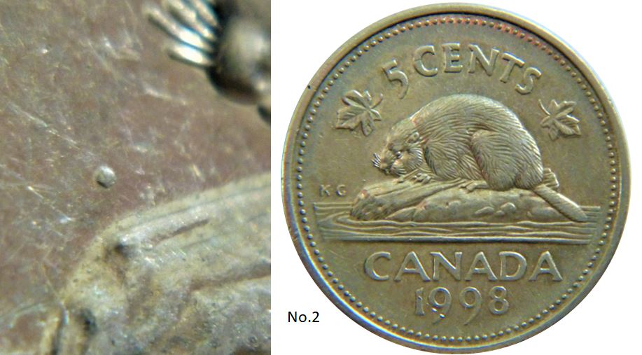 5 Cents 1998-Point devant le castor-No.2,.JPG