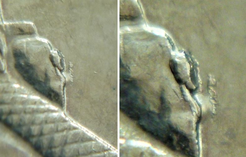 5 Cents 2011-Éclat coin derrière la buche-No.5.JPG