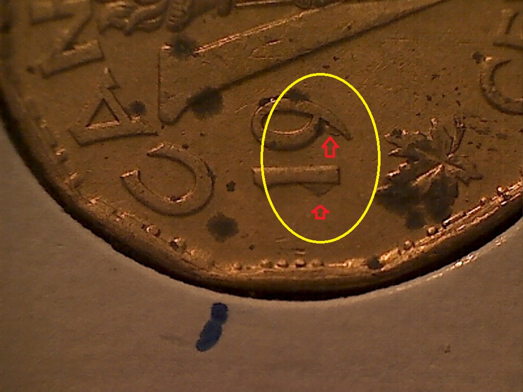 5 CENTS Tombac 1943 Surplus de métal sur le 19 de la date  J523019D.j.jpg