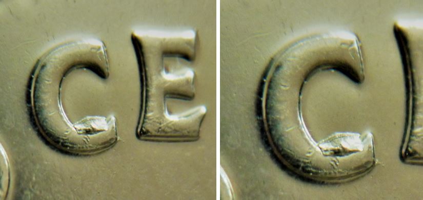 5 Cents 2021-Éclat coin dans C de Cents-2.JPG