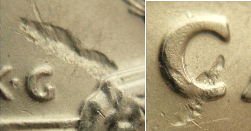 5 Cents 2008-Frappe à travers coté revers-2.JPG