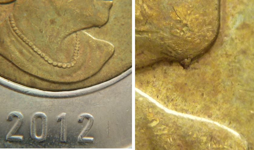 2 Dollars 2012-Éclat coin sous le menton-1.JPG