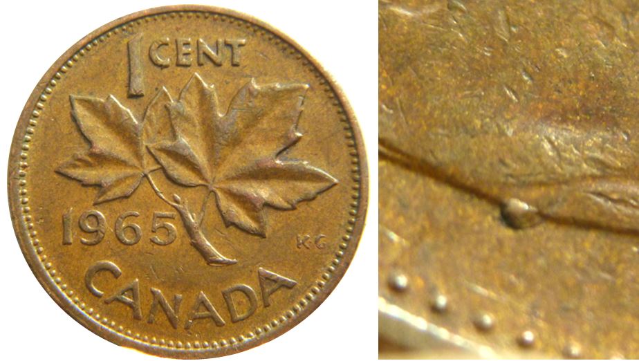 1 Cent 1965-Éclat coin base de effigie-1.JPG