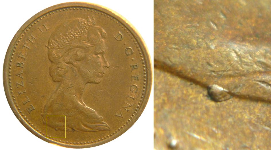 1 Cent 1965-Éclat coin base de effigie-2.JPG