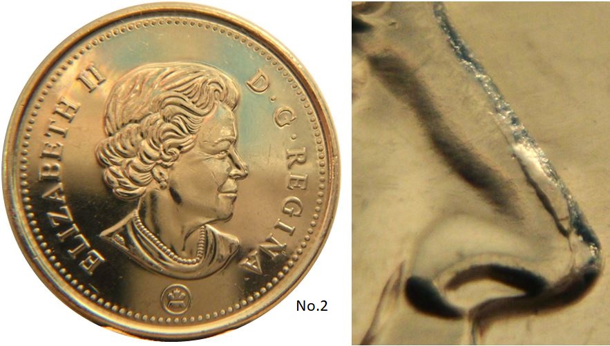 5 Cents 2018-Éclat coin sur le nez de effigie-1.JPG