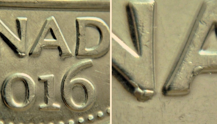5 Cents 2016-Éclat coin sous NA de caNAda-No.1.jpg