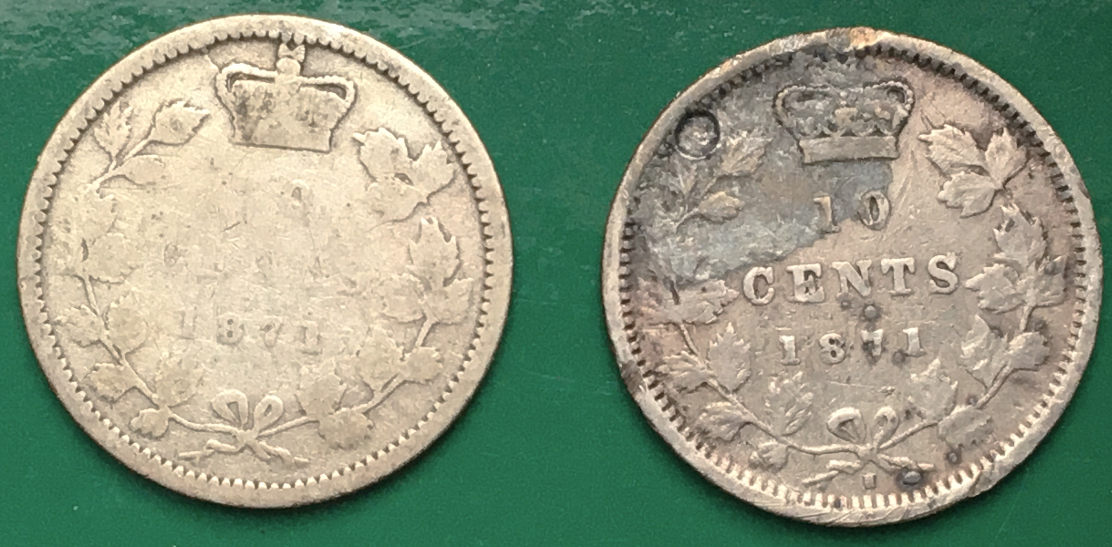 10 cents 1871 et 1871H.JPG